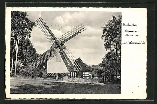 AK Bielefeld, Bauern-Museum mit Windmühle