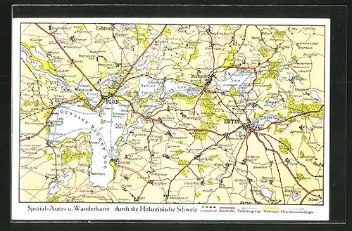 AK Eutin, Landkarte der Holsteinischen Schweiz