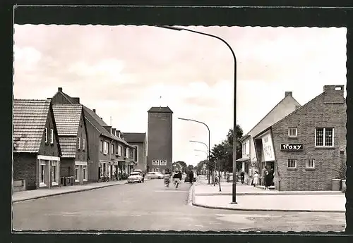 AK Nordhorn, Kino Roxy und Elisabethkirche, Gildehauserweg