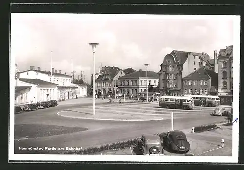 AK Neumünster, Busse vor dem Bahnhof