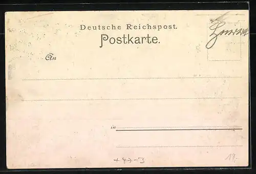 Künstler-AK Mannheim, Abiturienten-Commers 1901, Student mit Reifezeugnis Realgymnasium