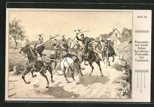 AK Reichseinigungskriege, Rencontre mit feindlicher Kavallerie-Patrouille bei Trimbach