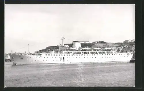 Fotografie Passagierschiff Delos liegt vor Anker