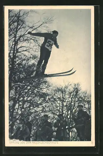 AK Winterdag, Skispringer springt von der Rauchlochschanze