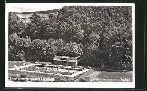 AK Albaum / Sauerland, Freibad am Waldrand