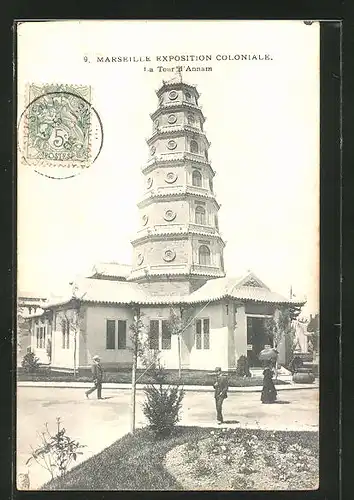 AK Marseille, Exposition coloniale 1906, La Tour de l' Annam