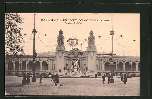 AK Marseille, Exposition coloniale 1922, Le Grand Palais