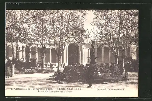 AK Marseille, Exposition coloniale 1922, Palais du Ministère des Colonies