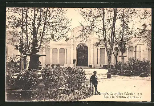 AK Marseille, Exposition coloniale 1922, Palais du Ministère des colonies