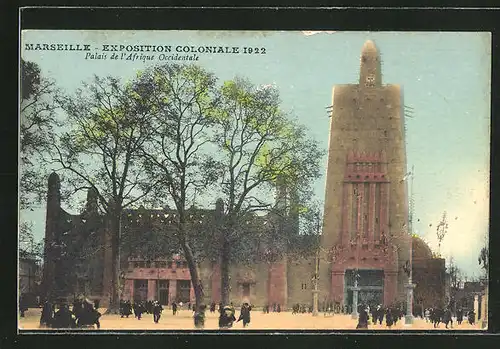 AK Marseille, Exposition coloniale 1922, Palais de l' Afrique Occidentale