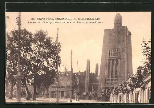 AK Marseille, Exposition coloniale 1922, Palais de l' Afrique Occidentale