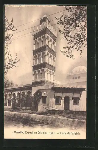 AK Marseille, Exposition coloniale 1922, Palais de l'Algérie