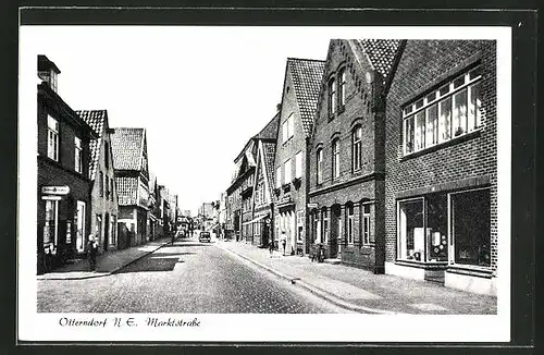 AK Otterndorf / Niederelbe, Marktstrasse mit Geschäften