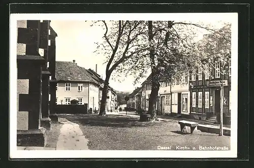 AK Dassel, Kirch- und Bahnhofstrasse