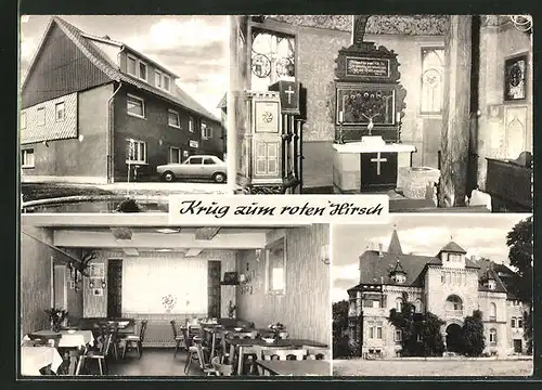 AK Hachenhausen, Gasthaus "Krug zum roten Hirsch", Bes. A. Feldgeber