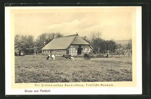 AK Meldorf, Alt Dithmarsches Bauernhaus, Freilicht-Museum