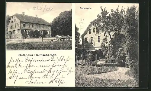 AK Helmscherode, Gutshaus, Gartenseite