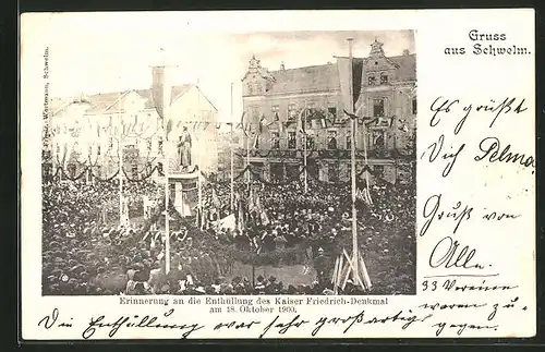 AK Schwelm, Erinnerung an die Enthüllung des Kaiser Friedrich-Denkmal 1900