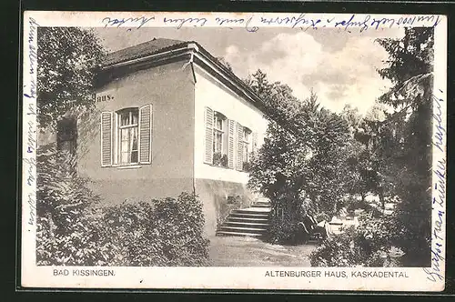 AK Bad Kissingen, Hotel Altenburger Haus, Kaskadental