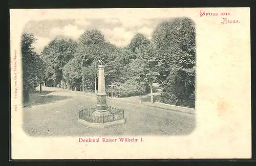 AK Atens, Kaiser Wilhelm I. Denkmal