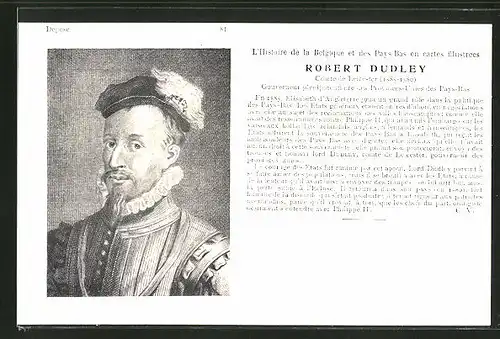 AK Portrait Robert Dudlev, Comte de Leicester, Reformation