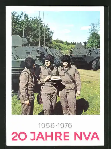 AK 20 Jahre NVA 1956-1976, Soldaten mit Panzer