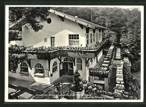 AK Altenberg / Rhld., Terrassen-Waldrestaurant Deutscher Märchenwald