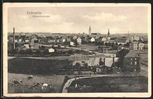 AK Eschweiler, Teilansicht der Stadt