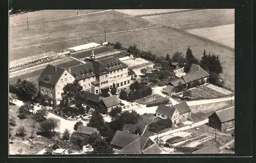 AK Ommerborn, Eucharistiner Kloster vom Flugzeug aus