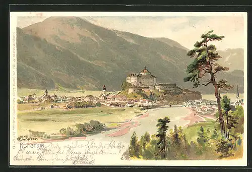 Künstler-AK Edward Harrison Compton: Kufstein, Panoramablick auf die Stadt