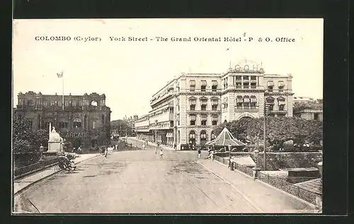 AK Colombo, York Street, the Grand Oriental Hotel & O. Office