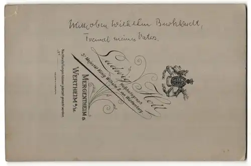 Fotografie Ludwig Holl, Mergentheim, Wertheim a/M, Portrait neun Herren in festlicher Garderobe