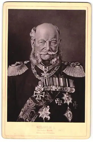 Fotografie C. F. Müller, Wolfenbüttel, Wilhelm I. Deutscher Kaiser, König von Preussen