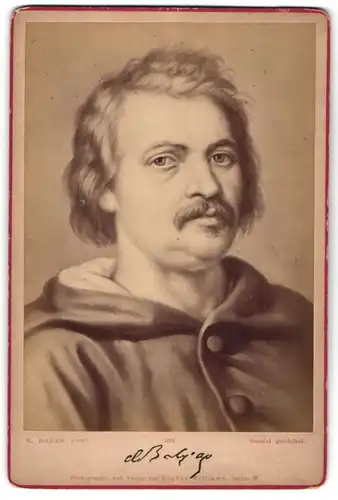 Fotografie Sophus Williams, Berlin-W, Portrait Honoré de Balzac von E. Hader