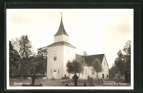 AK Sannidal, Kirke, Blick auf die Kirche