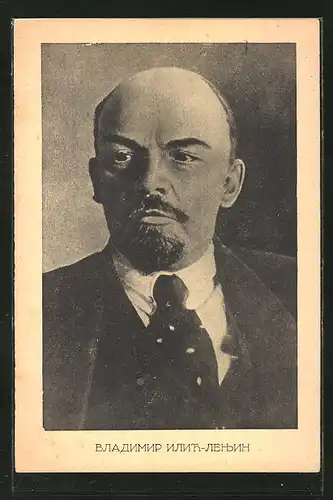 AK Lenin, Halbportrait mit Anzug