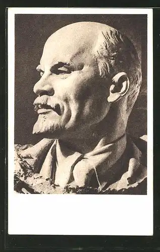 Künstler-AK Vladimir Iljic Lenjin, Büste des Sozialisten Lenin
