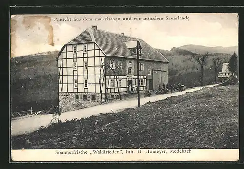 AK Medebach i. W., Gasthaus Waldfrieden von H. Homeyer