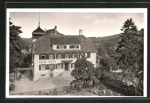 AK Sasbachwalden, Hotel Adler aus der Vogelschau