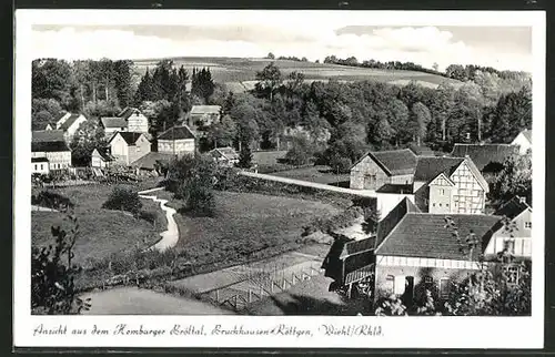 AK Wiehl / Rhld., Ansicht aus dem Homburger Bröltal mit Bruchhausen-Röttgen