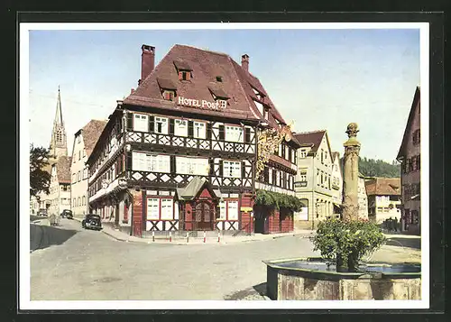 AK Nagold / Schwarzwald, Hotel Post