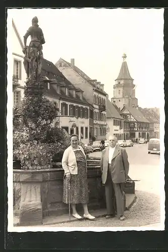Foto-AK Gengenbach, Blick in die Marktstrasse, ca. 1960