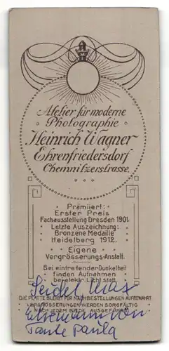 Fotografie Heinrich Wagner, Ehrenfriedersdorf, Junger eleganter Herr