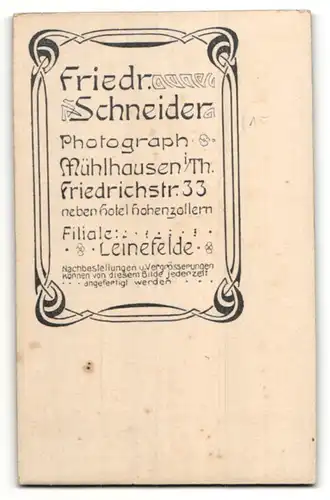 Fotografie Friedr. Schneider, Mühlhausen i/Th, Portrait zwei kleine Geschwister
