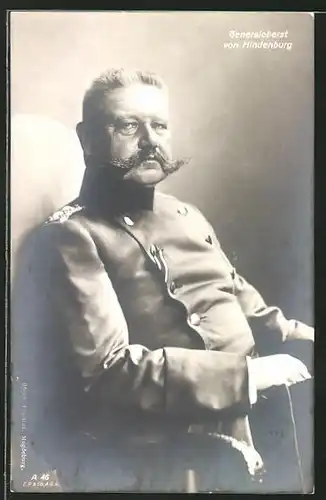 AK Generaloberst Paul von Hindenburg im Portrait