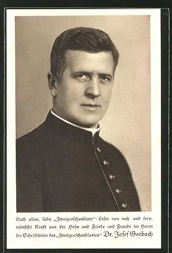 AK Dr. Josef Gorbach im Portrait