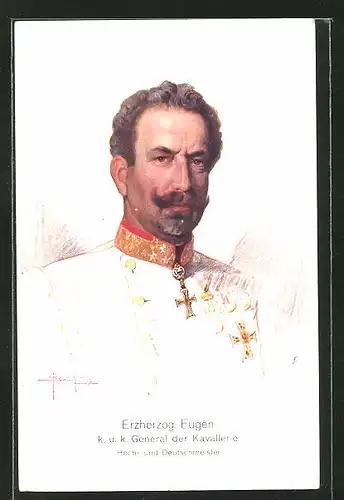 Künstler-AK Erzherzog Eugen von Österreich, k. u. k. General der Kavallerie