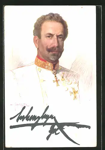 Künstler-AK Erzherzog Eugen von Österreich in Uniform mit Orden