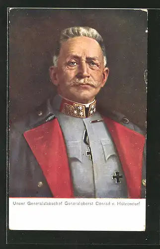AK Porträt des Heerführers Generalstabschef Generaloberst Conrad v. Hötzendorf