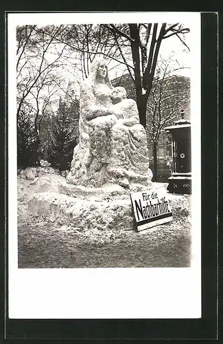 AK Schneeplastik "Für die Nachbarhilfe"